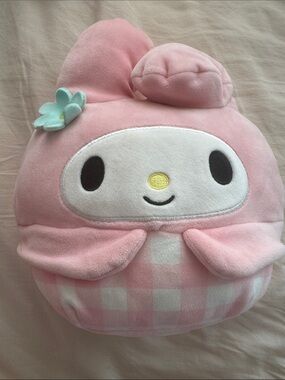 Sanrio My Melody Pink and White Check Plush